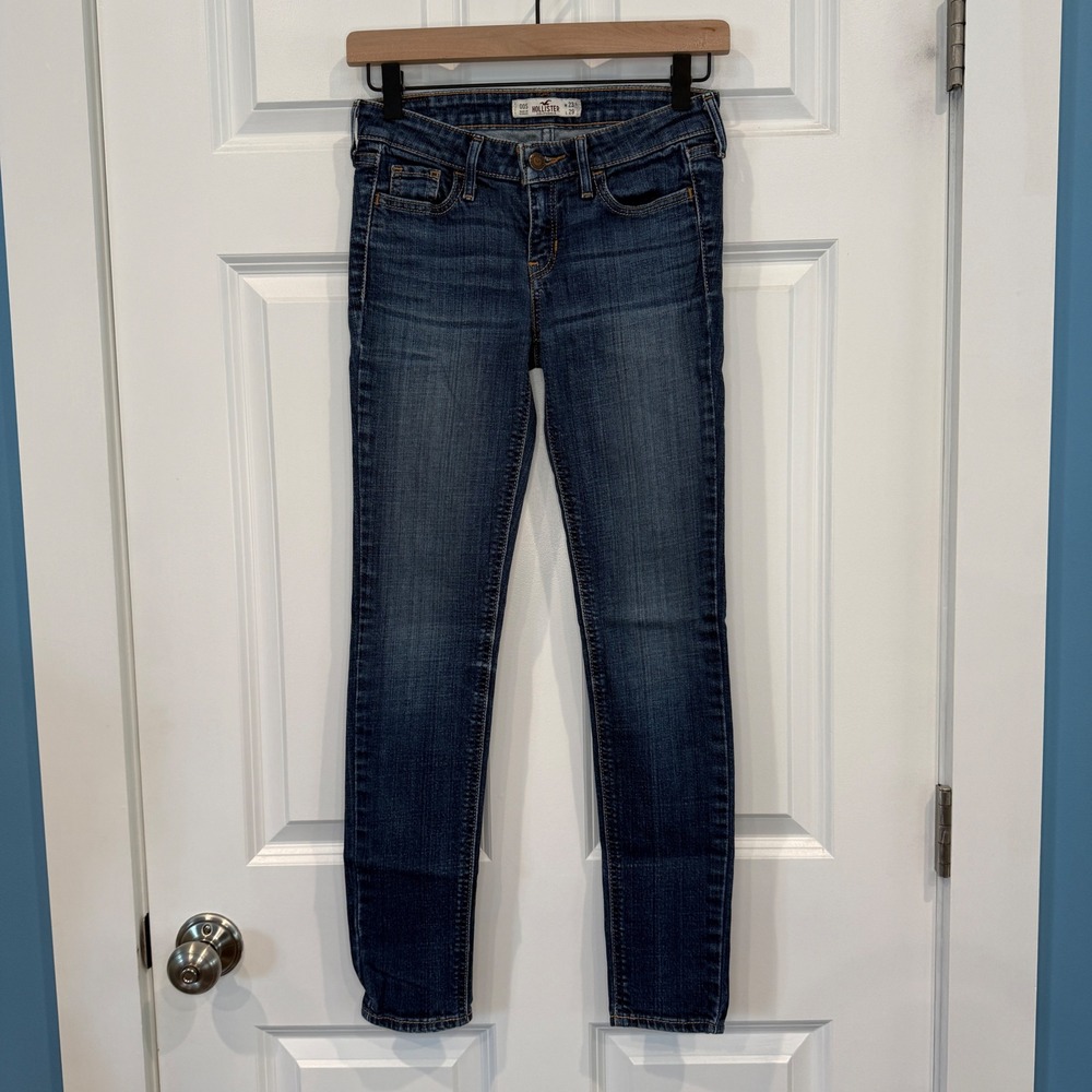 Hollister Dark Wash Skinny Jeans Womens Size 00S Low Rise Denim